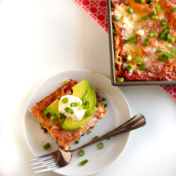 Black Bean and Veggie Tortilla Casserole