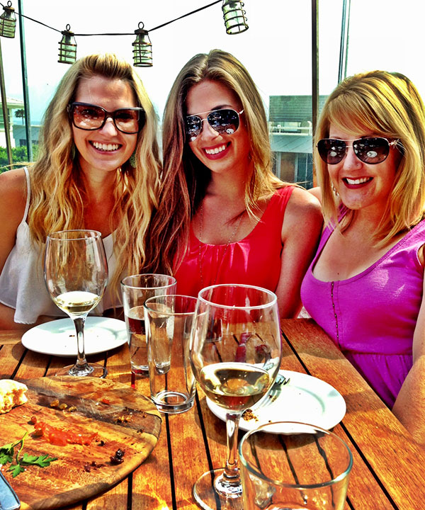 Melissa, Nicole, Callie at Sonoma Wine Garden