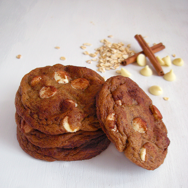 Snickerdoodle White Chocolate Coconut Oil Cookies