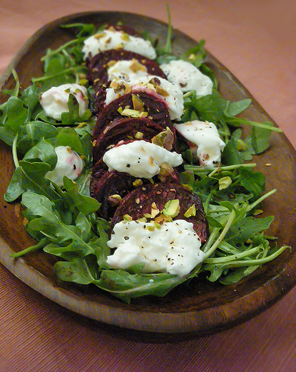 Burrata, Beet, and Pistachio Salad