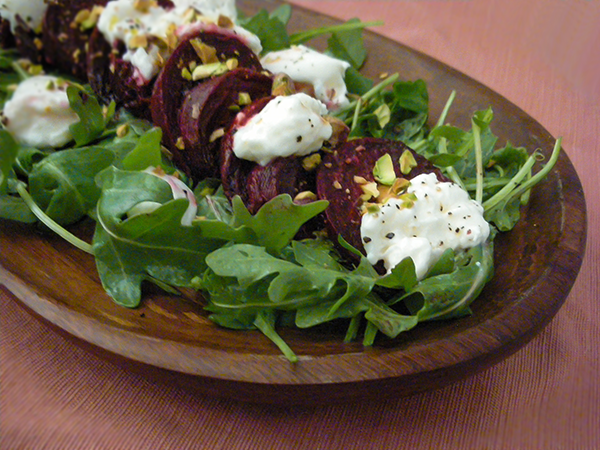 Burrata, Beet, and Pistachio Salad