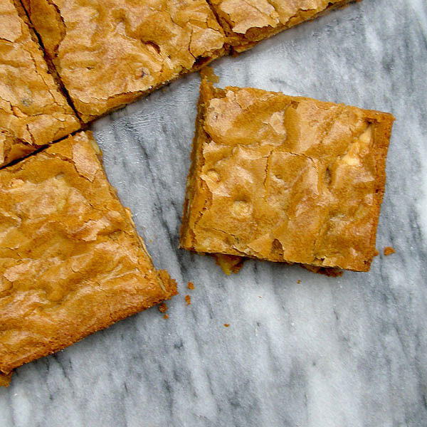 Browned Butter White Chocolate Peanut Butter Blondies