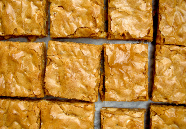 Browned Butter White Chocolate Peanut Butter Blondies