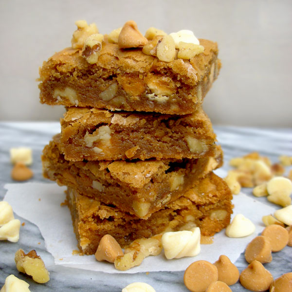 Browned Butter White Chocolate Peanut Butter Blondies