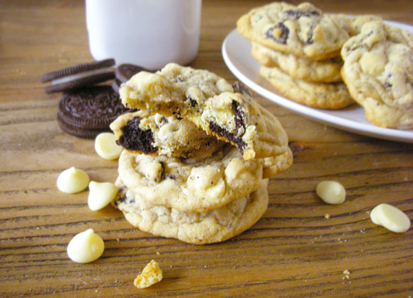 oreo white chocolate chip cookies