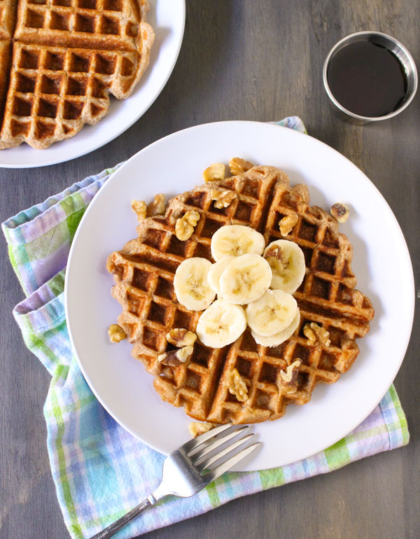 Banana Bread Protein Waffles