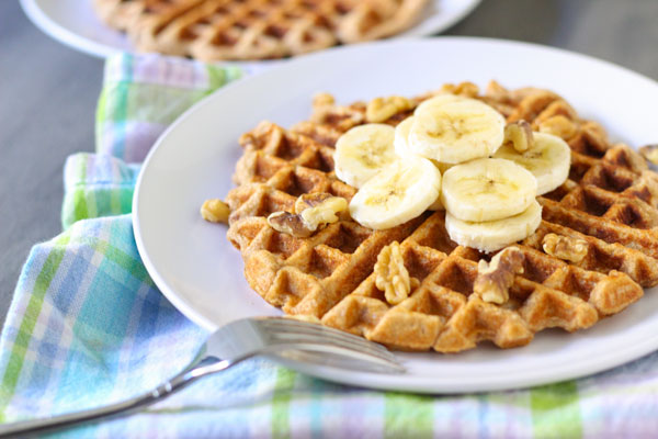 Banana Bread Protein Waffles