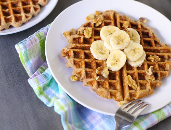 Banana Bread Protein Waffles