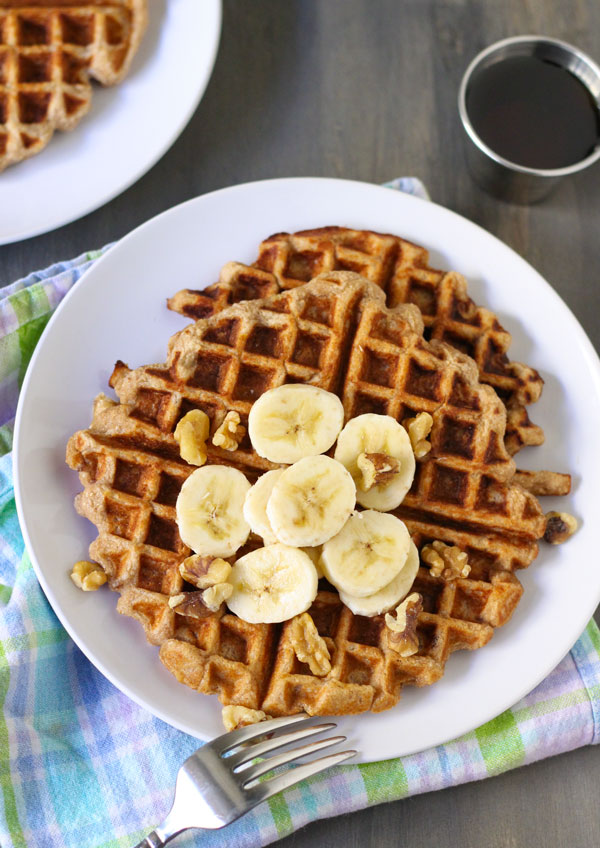 Banana Bread Protein Waffles