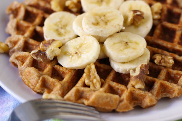 Banana Bread Protein Waffles