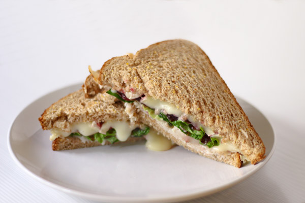 Brie Cranberry Turkey Melt Sandwich