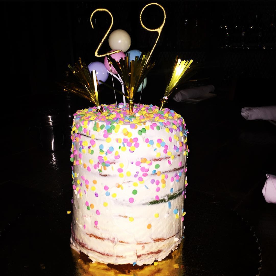 Rainbow Confetti Birthday Layer Cake
