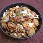 easy and quick mushroom orzo