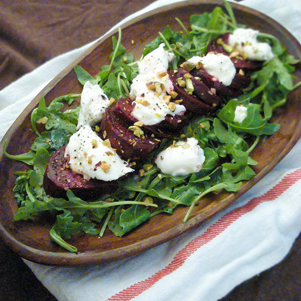 Burrata, Beet, and Pistachio Salad