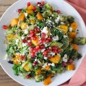 Roasted Brussels Sprouts and Squash with Pomegranate