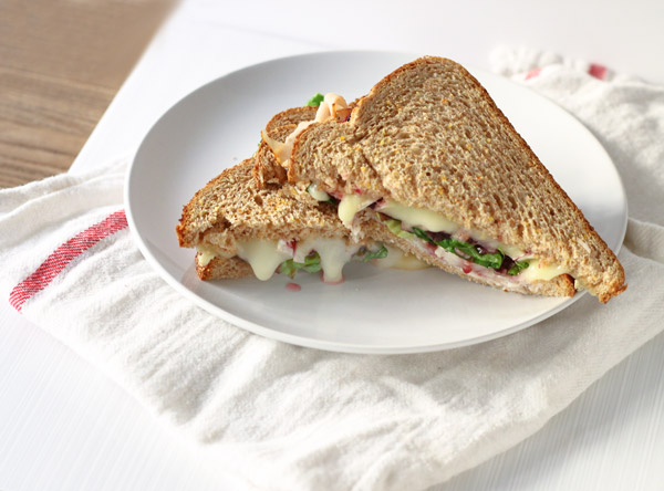 Brie Cranberry Turkey Melt Sandwich