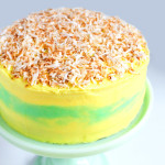 Pina Colada Cake with Toasted Coconut